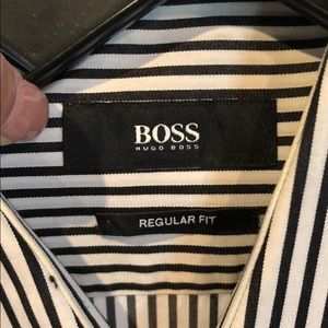 Black and white Hugo boss shirt